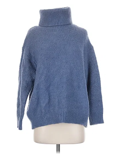 Pre-owned Zara Turtleneck Sweater In Blue