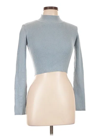 Pre-owned Zara Turtleneck Sweater In Blue