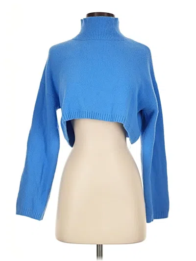 Pre-owned Zara Turtleneck Sweater In Blue