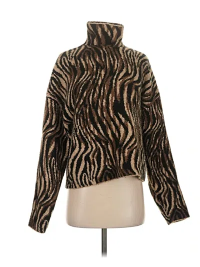 Pre-owned Zara Turtleneck Sweater In Brown