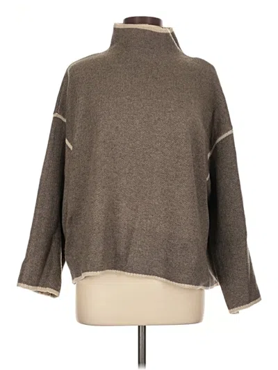 Pre-owned Zara Turtleneck Sweater In Brown