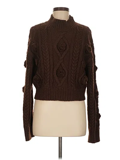 Pre-owned Zara Turtleneck Sweater In Brown