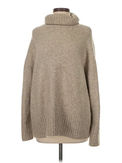 Pre-owned Zara Turtleneck Sweater In Brown