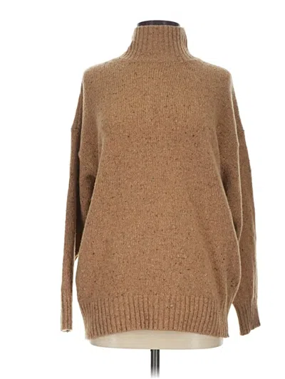 Pre-owned Zara Turtleneck Sweater In Brown