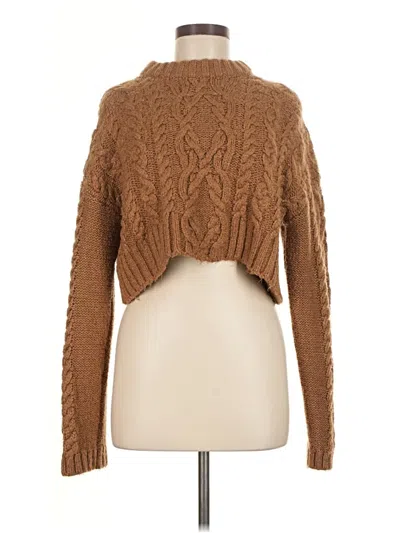 Pre-owned Zara Turtleneck Sweater In Brown