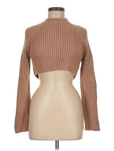 Pre-owned Zara Turtleneck Sweater In Brown