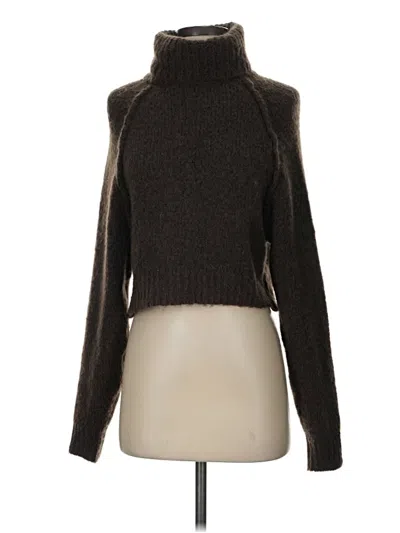 Pre-owned Zara Turtleneck Sweater In Brown