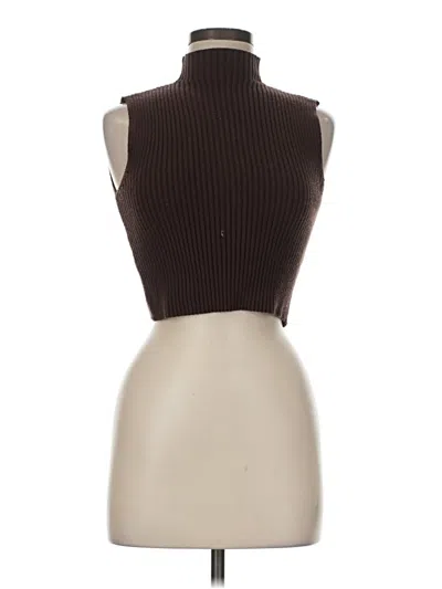 Pre-owned Zara Turtleneck Sweater In Brown