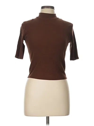 Pre-owned Zara Turtleneck Sweater In Brown