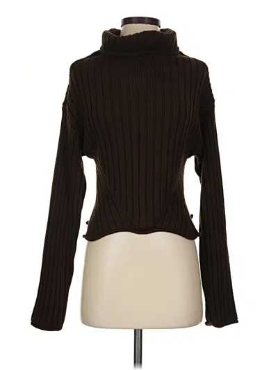 Pre-owned Zara Turtleneck Sweater In Brown