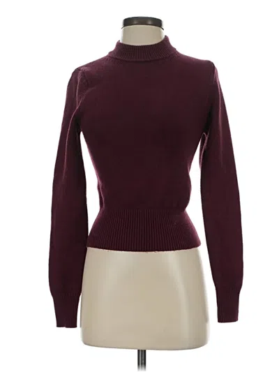 Pre-owned Zara Turtleneck Sweater In Burgundy