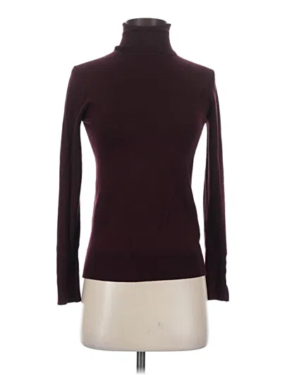 Pre-owned Zara Turtleneck Sweater In Burgundy