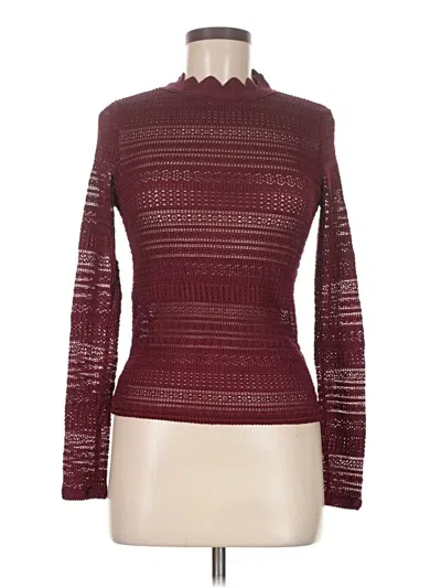 Pre-owned Zara Turtleneck Sweater In Burgundy