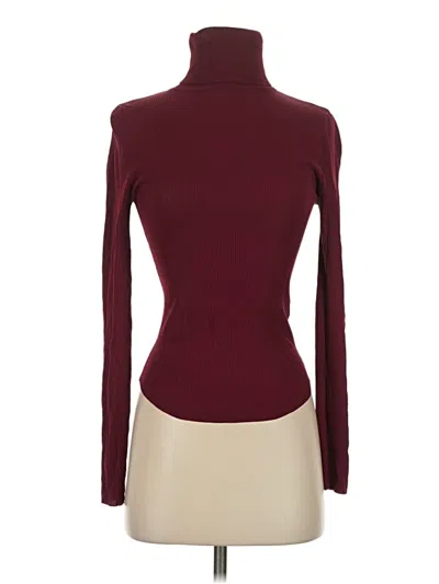 Pre-owned Zara Turtleneck Sweater In Burgundy