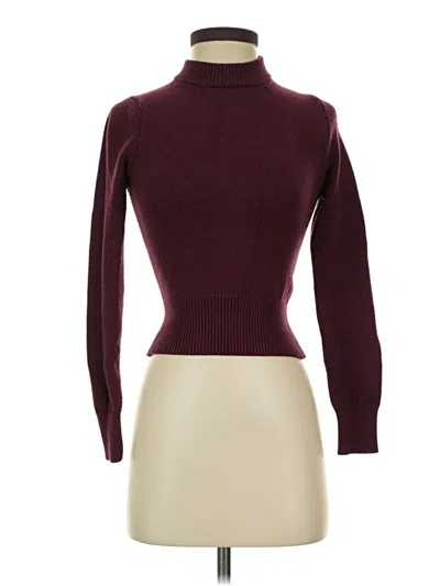 Pre-owned Zara Turtleneck Sweater In Burgundy