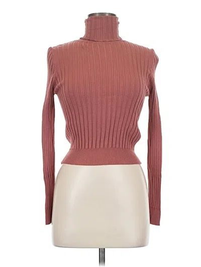 Pre-owned Zara Turtleneck Sweater In Burgundy