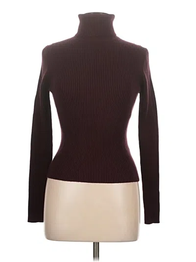 Pre-owned Zara Turtleneck Sweater In Burgundy