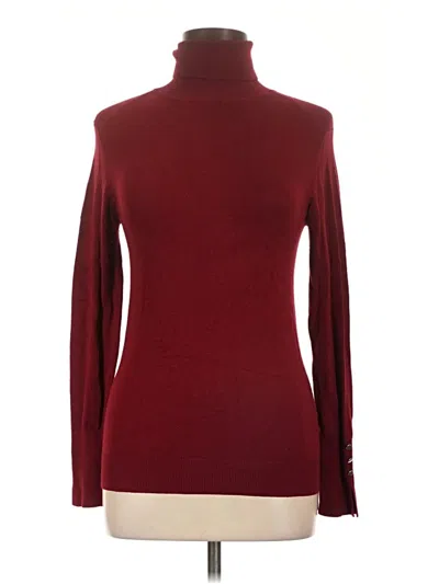 Pre-owned Zara Turtleneck Sweater In Burgundy