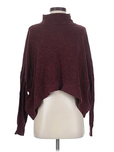 Pre-owned Zara Turtleneck Sweater In Burgundy