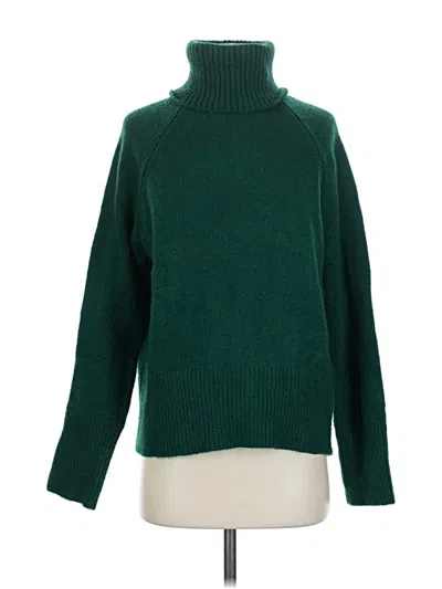 Pre-owned Zara Turtleneck Sweater In Green