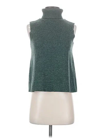 Pre-owned Zara Turtleneck Sweater In Green