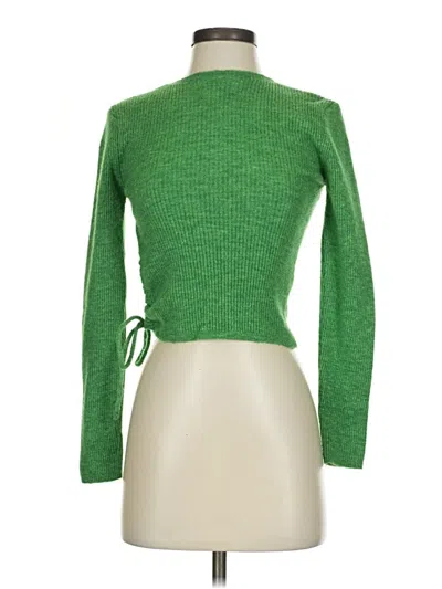 Pre-owned Zara Turtleneck Sweater In Green