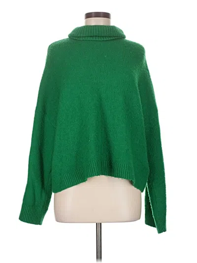 Pre-owned Zara Turtleneck Sweater In Green