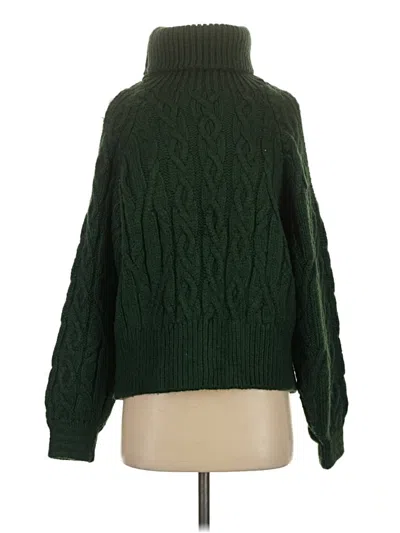 Pre-owned Zara Turtleneck Sweater In Green