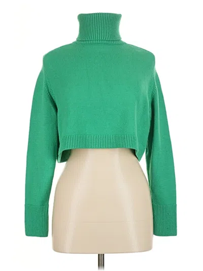 Pre-owned Zara Turtleneck Sweater In Green