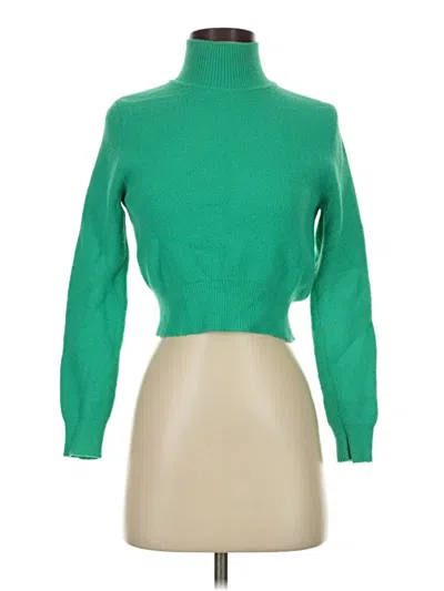 Pre-owned Zara Turtleneck Sweater In Green