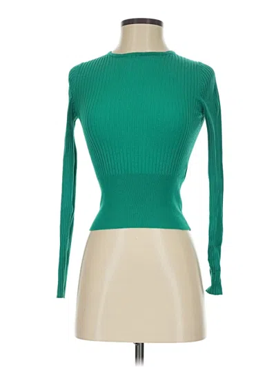 Pre-owned Zara Turtleneck Sweater In Green