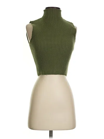 Pre-owned Zara Turtleneck Sweater In Green
