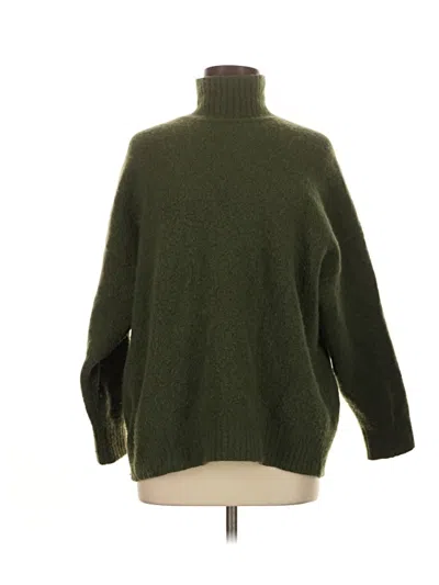 Pre-owned Zara Turtleneck Sweater In Green