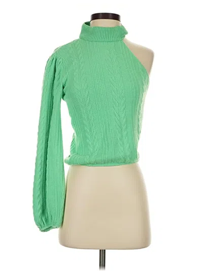 Pre-owned Zara Turtleneck Sweater In Green
