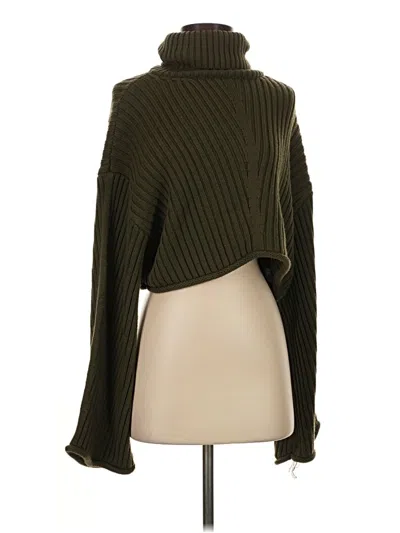 Pre-owned Zara Turtleneck Sweater In Green