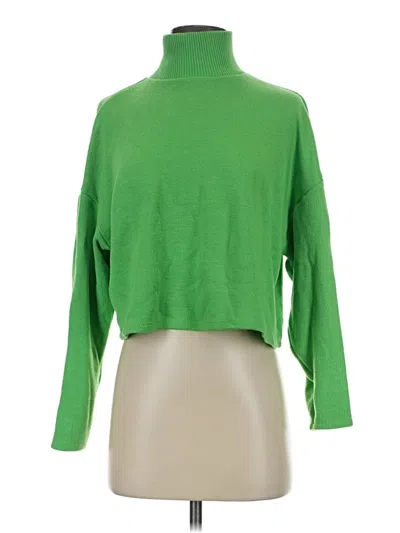 Pre-owned Zara Turtleneck Sweater In Green