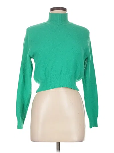 Pre-owned Zara Turtleneck Sweater In Green