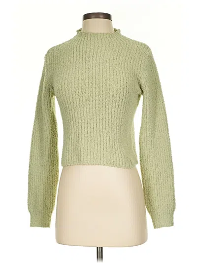 Pre-owned Zara Turtleneck Sweater In Green