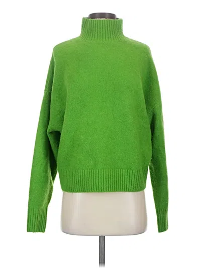 Pre-owned Zara Turtleneck Sweater In Green