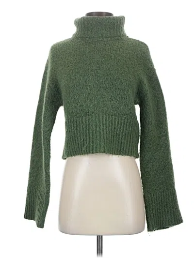 Pre-owned Zara Turtleneck Sweater In Green