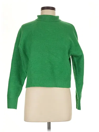 Pre-owned Zara Turtleneck Sweater In Green