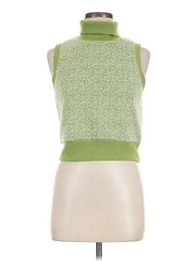 Pre-owned Zara Turtleneck Sweater In Green