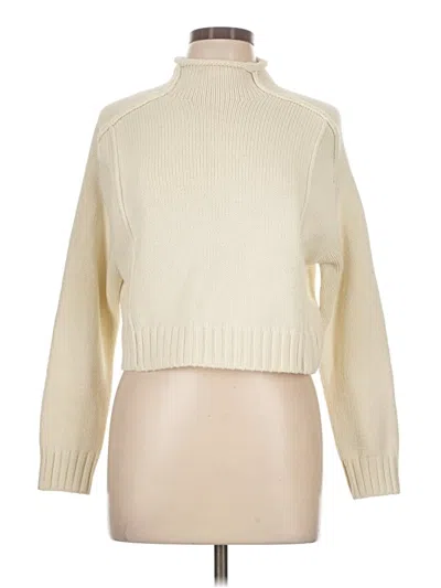 Pre-owned Zara Turtleneck Sweater In Ivory