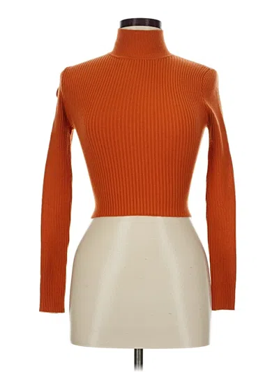 Pre-owned Zara Turtleneck Sweater In Orange