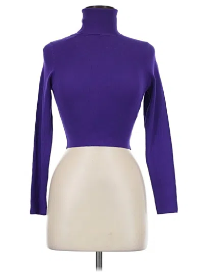 Zara Turtleneck Sweater In Purple