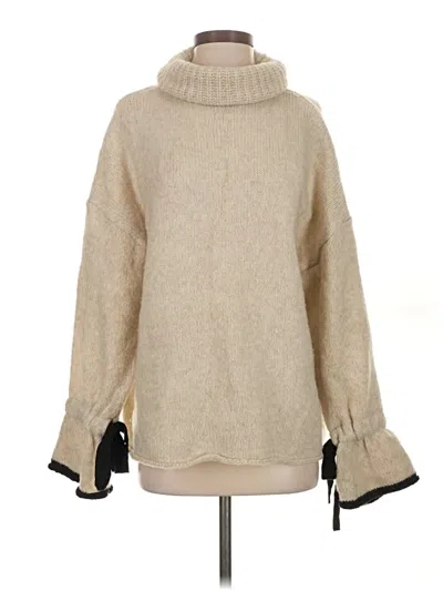 Pre-owned Zara Turtleneck Sweater In Tan