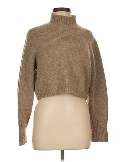 Pre-owned Zara Turtleneck Sweater In Tan