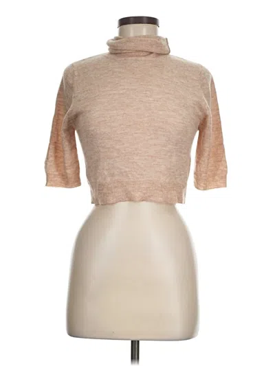 Pre-owned Zara Turtleneck Sweater In Tan