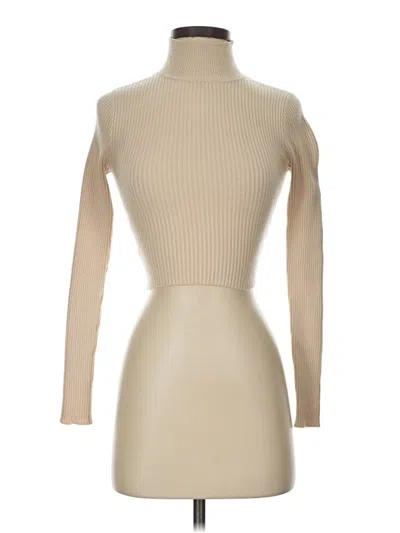 Pre-owned Zara Turtleneck Sweater In Tan