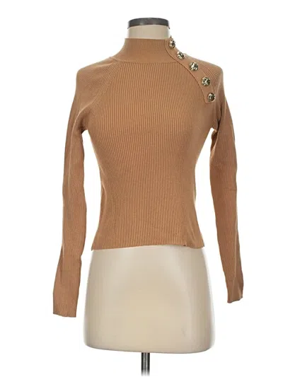 Pre-owned Zara Turtleneck Sweater In Tan